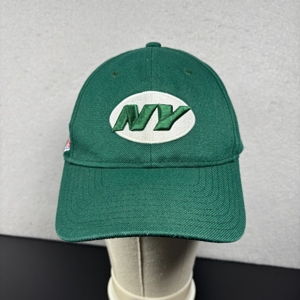 New York Jets Reebok Hat Green Unisex Adult OSFM Hook Loop‎ NFL On Field Cap